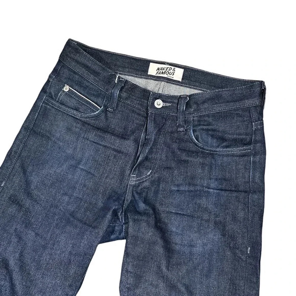 Naked & Famous Denim Super Skinny Guy Indigo Selvedge Jeans Mens 30 - Picture 2 of 12